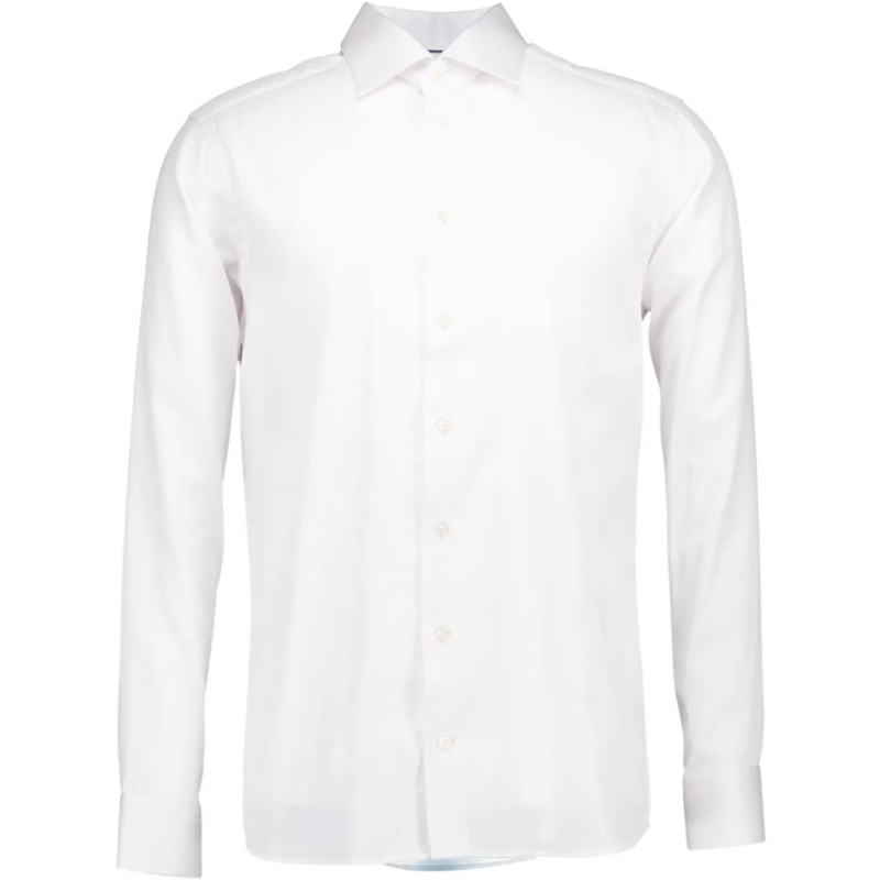 Eton  Eton Semi Solid Signatue Twill Shirt Lange Mouw Ov weiß