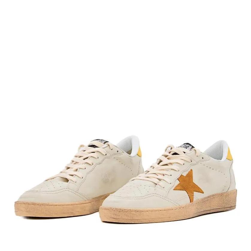 Golden Goose Low-Top Sneaker - Ball Star Leather Upper Toe Heel And Spur Suede St - Gr. 41 (EU) - in Weiß - für Damen