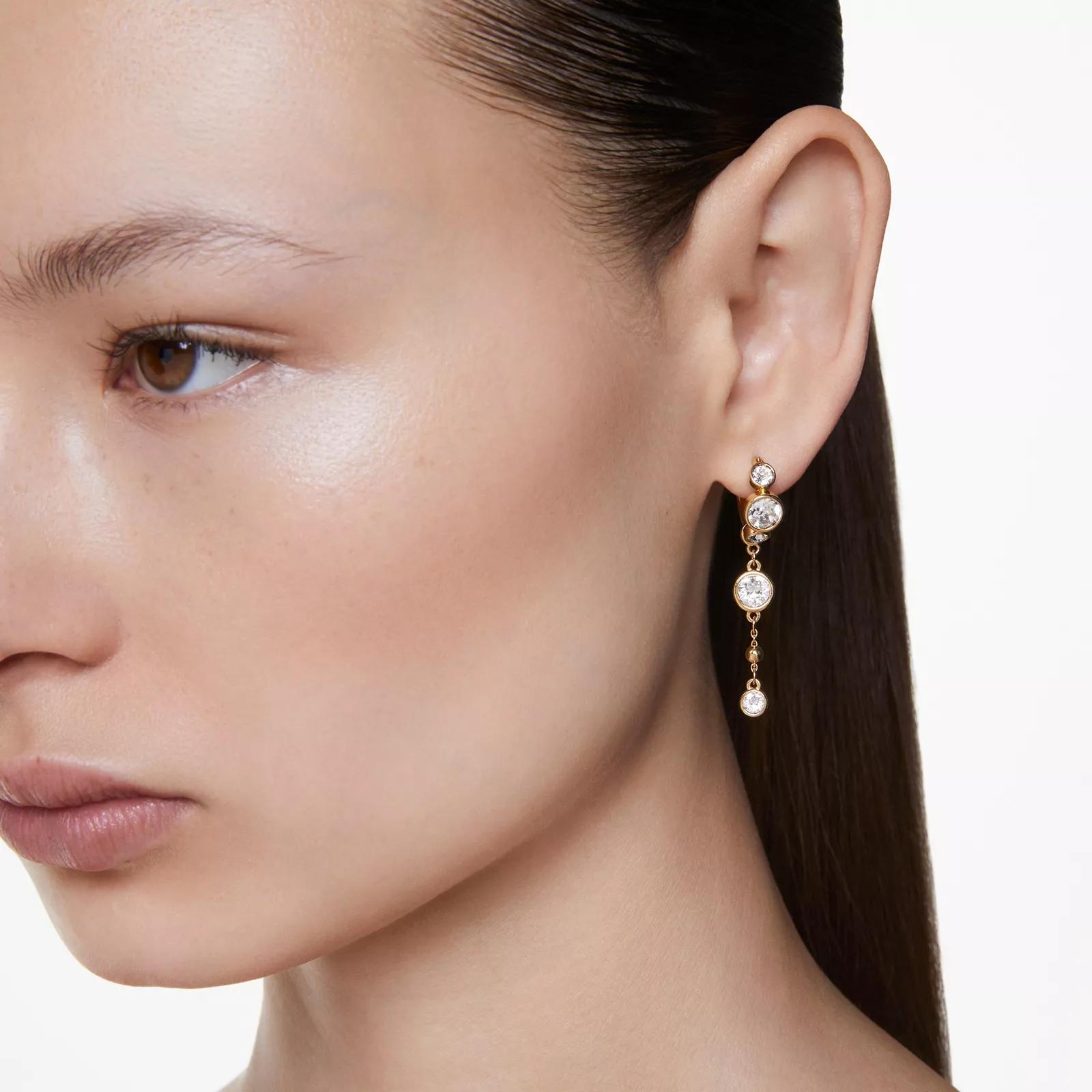 Thumbnail - Swarovski Ohrringe - Imber drop earrings, Round cut, Mixed metal finish - Gr. unisize - in Weiß - für Damen