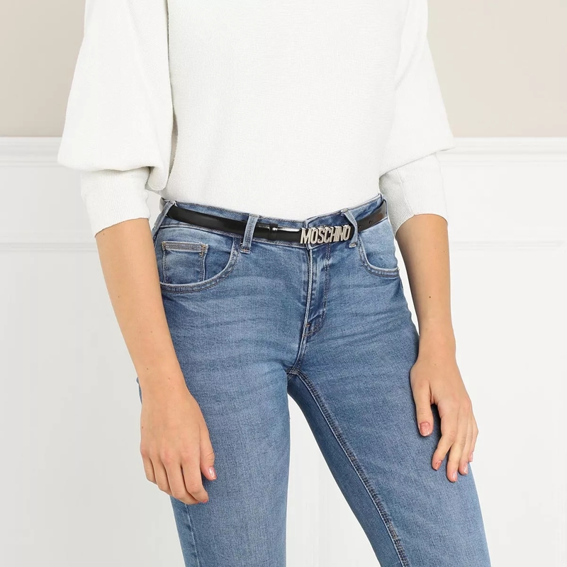 Moschino Ceinture fine Belt Black