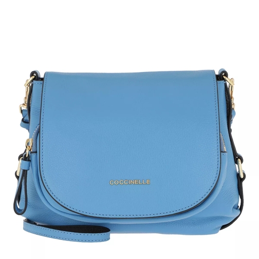 Coccinelle Janine Shoulder Bag Grained Leather Azur Crossbody Bag