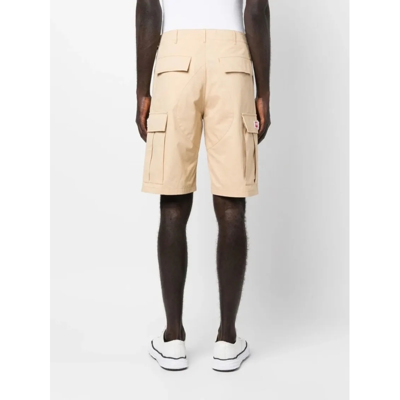Kenzo Legere Shorts Mid-Thigh Cargo Shorts With Multiple Pockets Neutrals (Image 3)