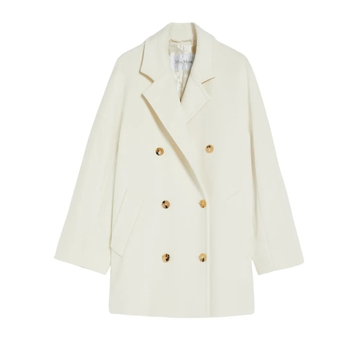 Rebus Double Breasted Coat Neutrals