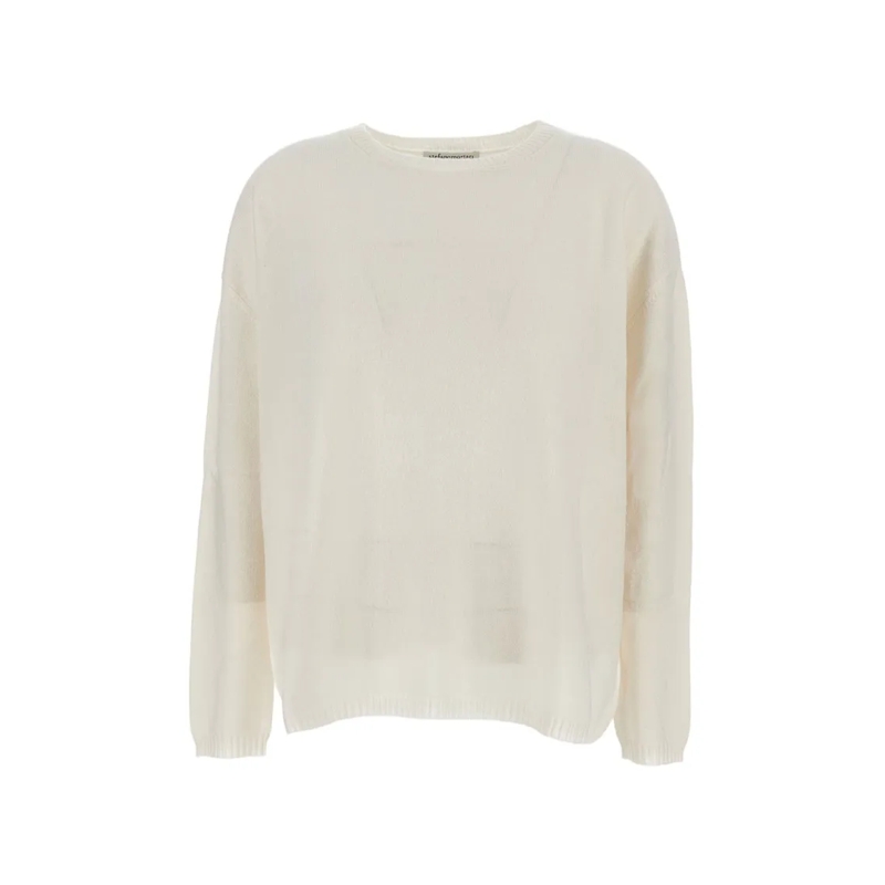 STEFANO MORTARI Trui White Knit Sweater With Classic Fit White