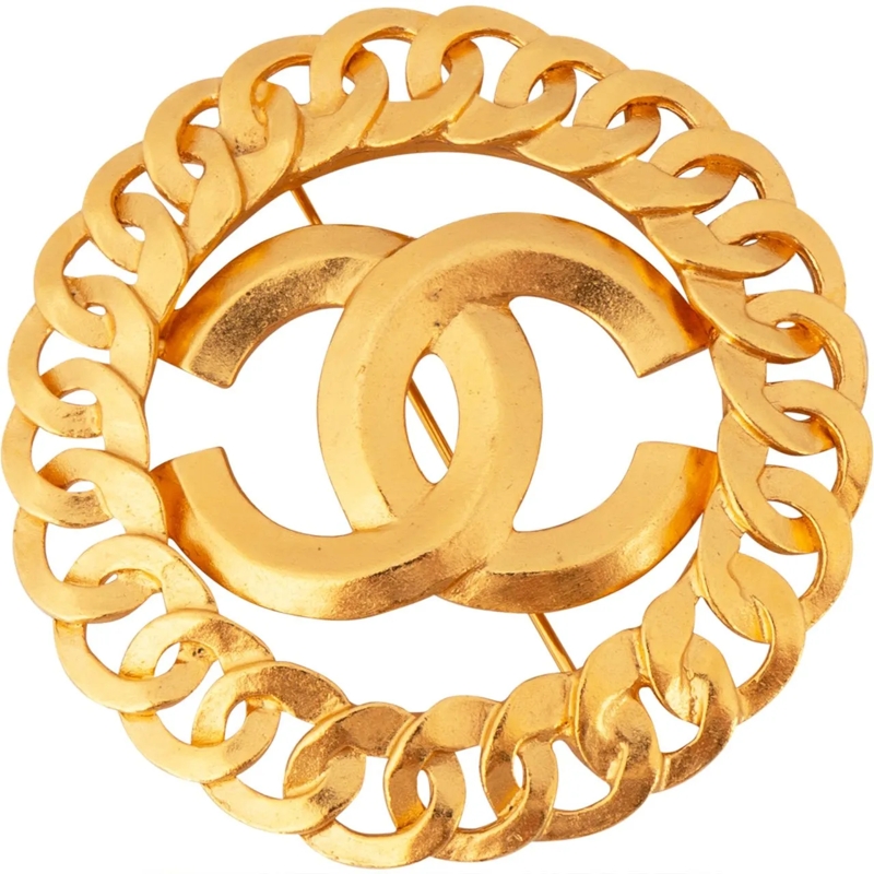 Chanel  Chanel Golden Chain CC Brooch mehrfarbig