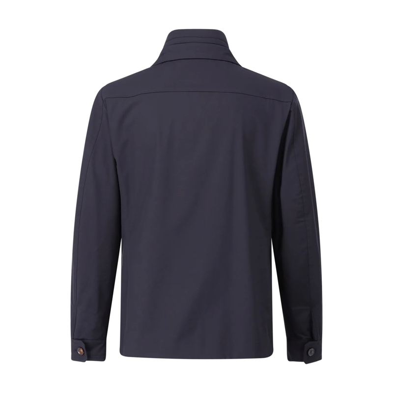 Moorer Übergangsmantel Mantel Volmer mit Jackeneinsatz Dunkelblau(Image 3)