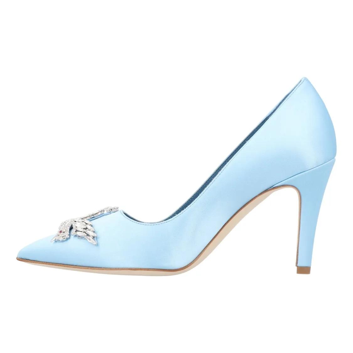 Thumbnail - Manolo Blahnik Hohe Schuhe - Palos 090 Pump Blue - Gr. 40 (EU) - in Blau - für Damen