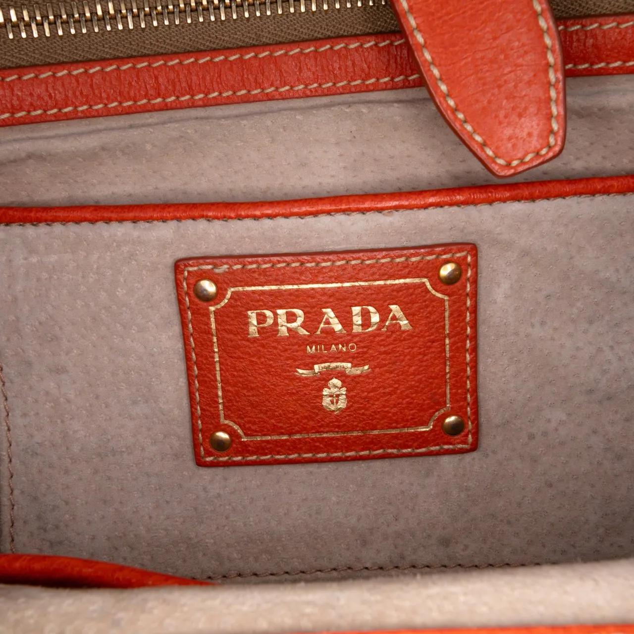 Thumbnail - Prada Hobo Bags - Cinghiale Trimmed Canapa Top Handle Bag - Gr. unisize - in Braun - für Damen