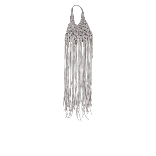 Hibourama Mini Bag With Long Fringes White Sac à bandoulière