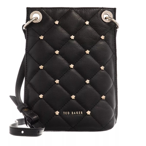 Ted Baker Partonn Quilted Magnolia Stud Phone Pouch Black Handytasche