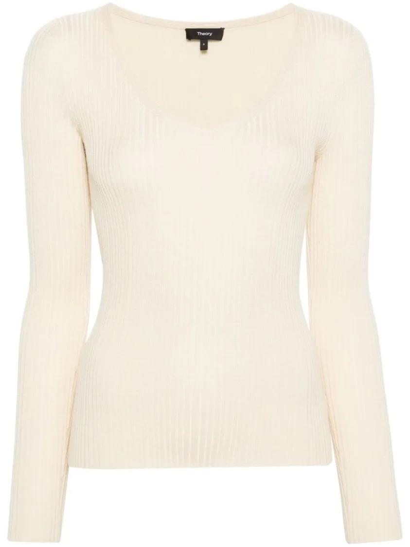 Theory - Wool Sweater - Größe L - beige