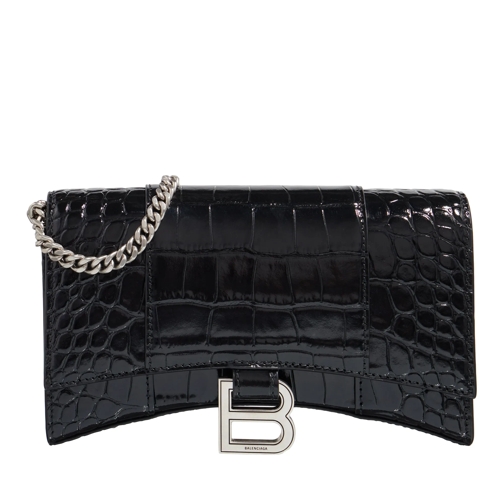 Balenciaga Portemonnee Aan Een Ketting Hour Wallet On a Chain Black