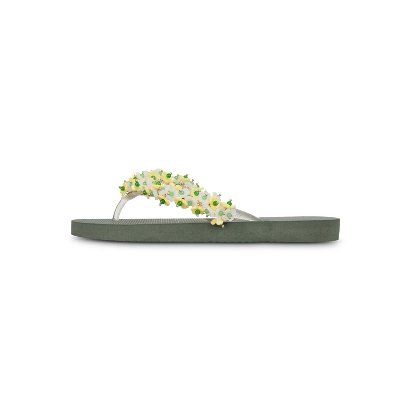 UZURII Flip Flops flip flop Tulum Bloom Yellow dunkel-grün(Image 22)