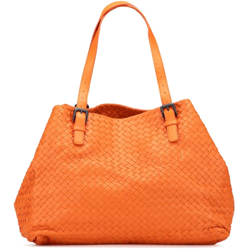 Bottega Veneta Shopper Large Nappa Intrecciato Cesta Tote orange