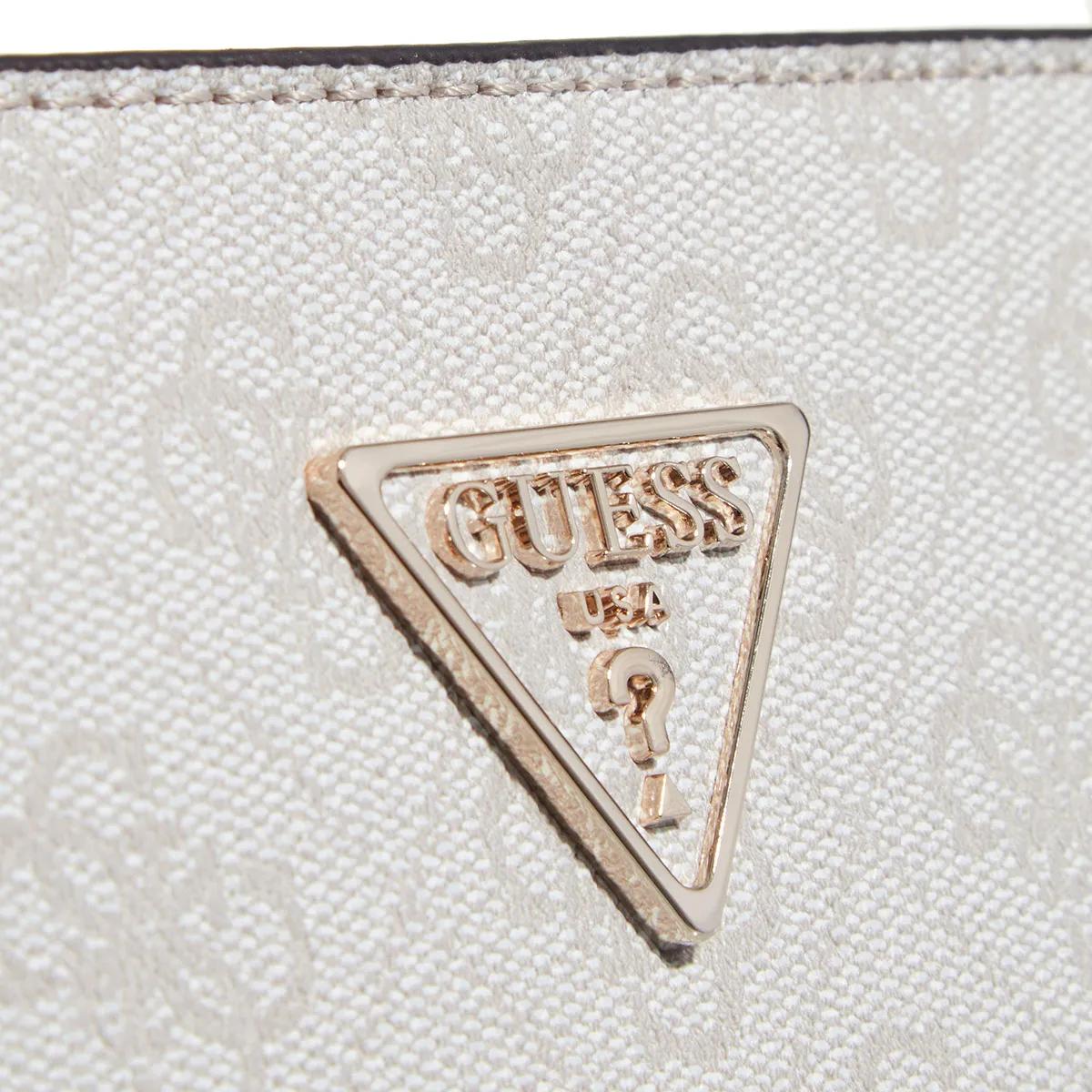Guess Satchels Noelle Mini Top Zip Shoulder in beige