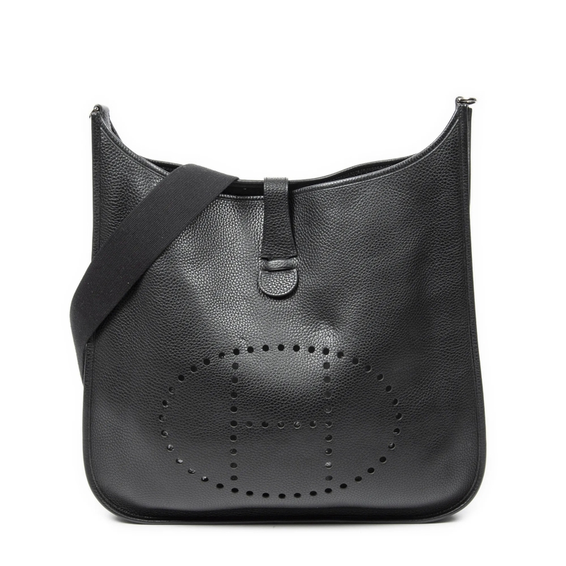 Hermès Crossbody Bag Evelyne II TGM schwarz