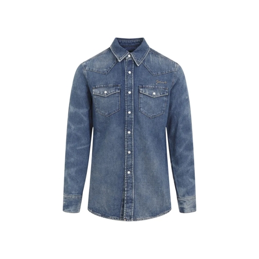 Givenchy Blue Cotton Shirt Blue Hemden