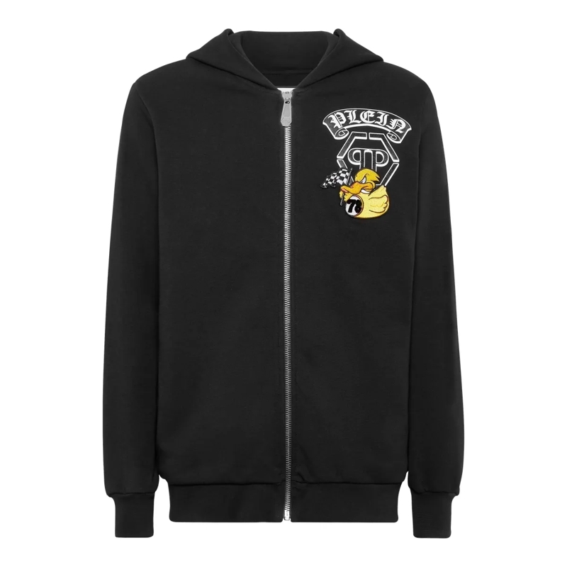 Philipp Plein Top Sweatjacke Mit Kapuze Duck schwarz
