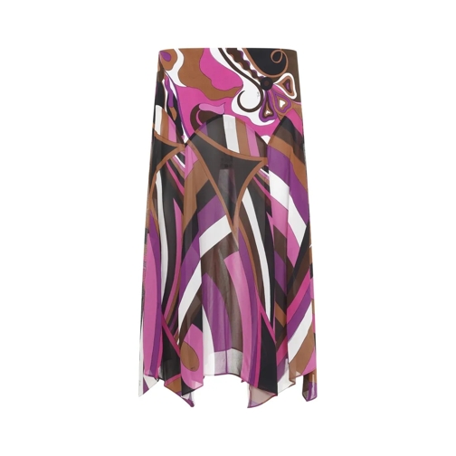 Pucci Midi Rokken Geometric Fuchsia Skirt Multicolor