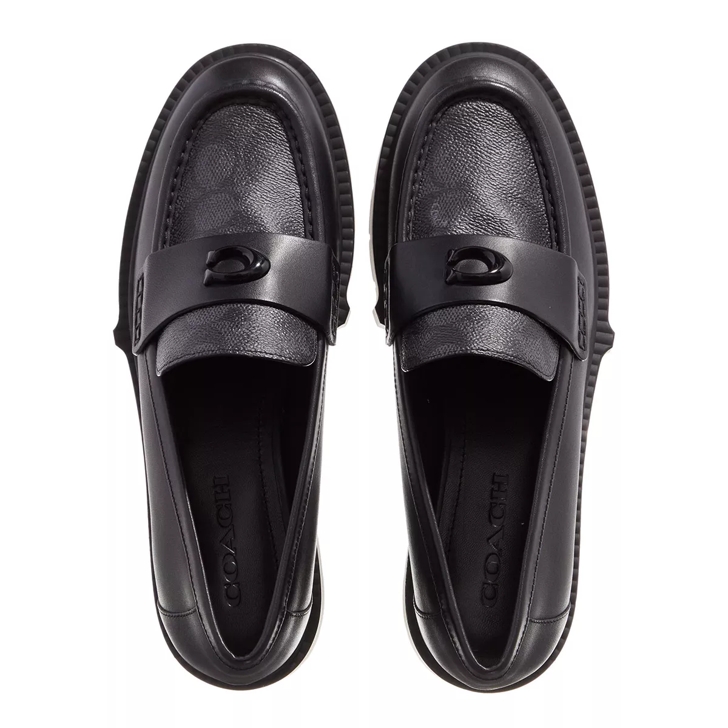 Black shop canvas loafers