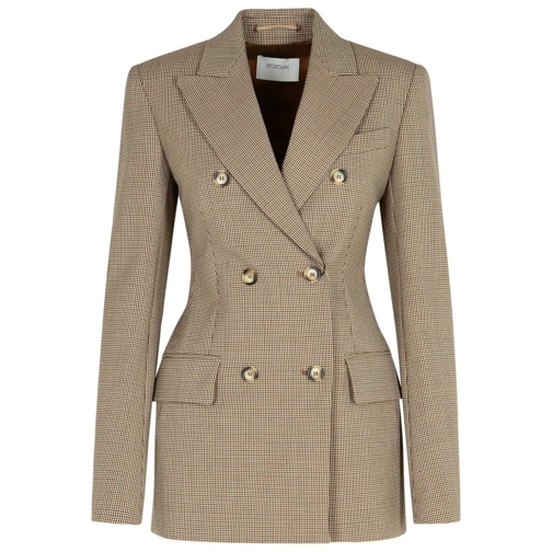 Sportmax Blazer Ocroma' Brown Wool Blend Blazer Brown