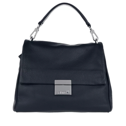 Abro Adria Leather Shoulder Bag Navy Cartable