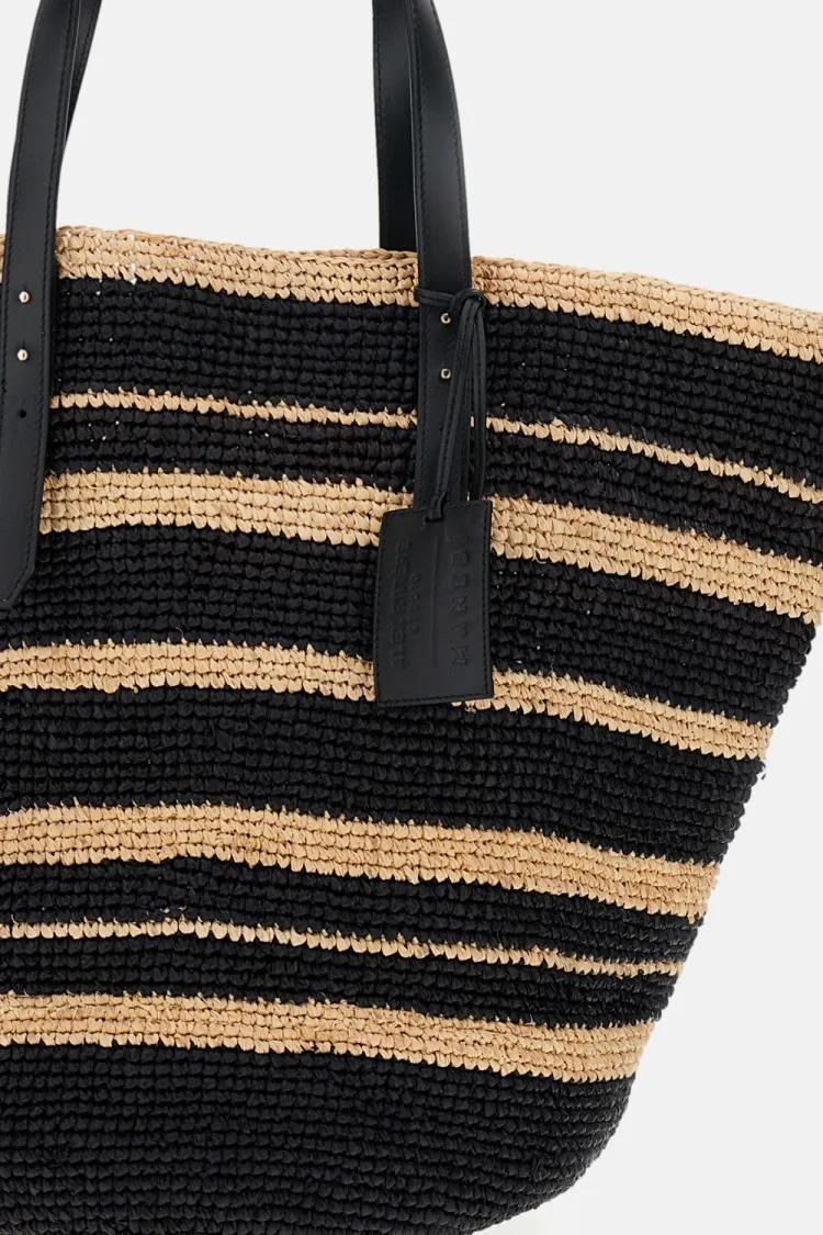 Manebi Shoppers & Totes Ar Bahia Straw Bag in zwart