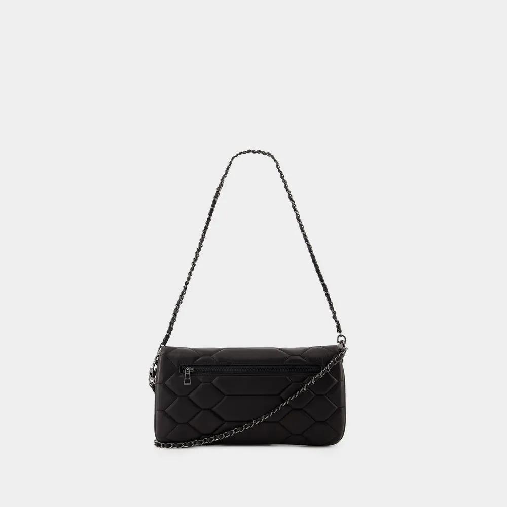 Zadig & Voltaire Shoppers Rock Xl Crossbody Leather Black in zwart