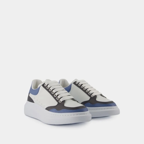 Alexander McQueen Retro Oversized Sneakers - Leather - Blue Blue scarpa da ginnastica bassa