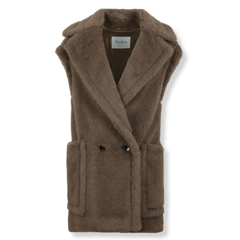 Max Mara  Bormida Teddy Vest Grey