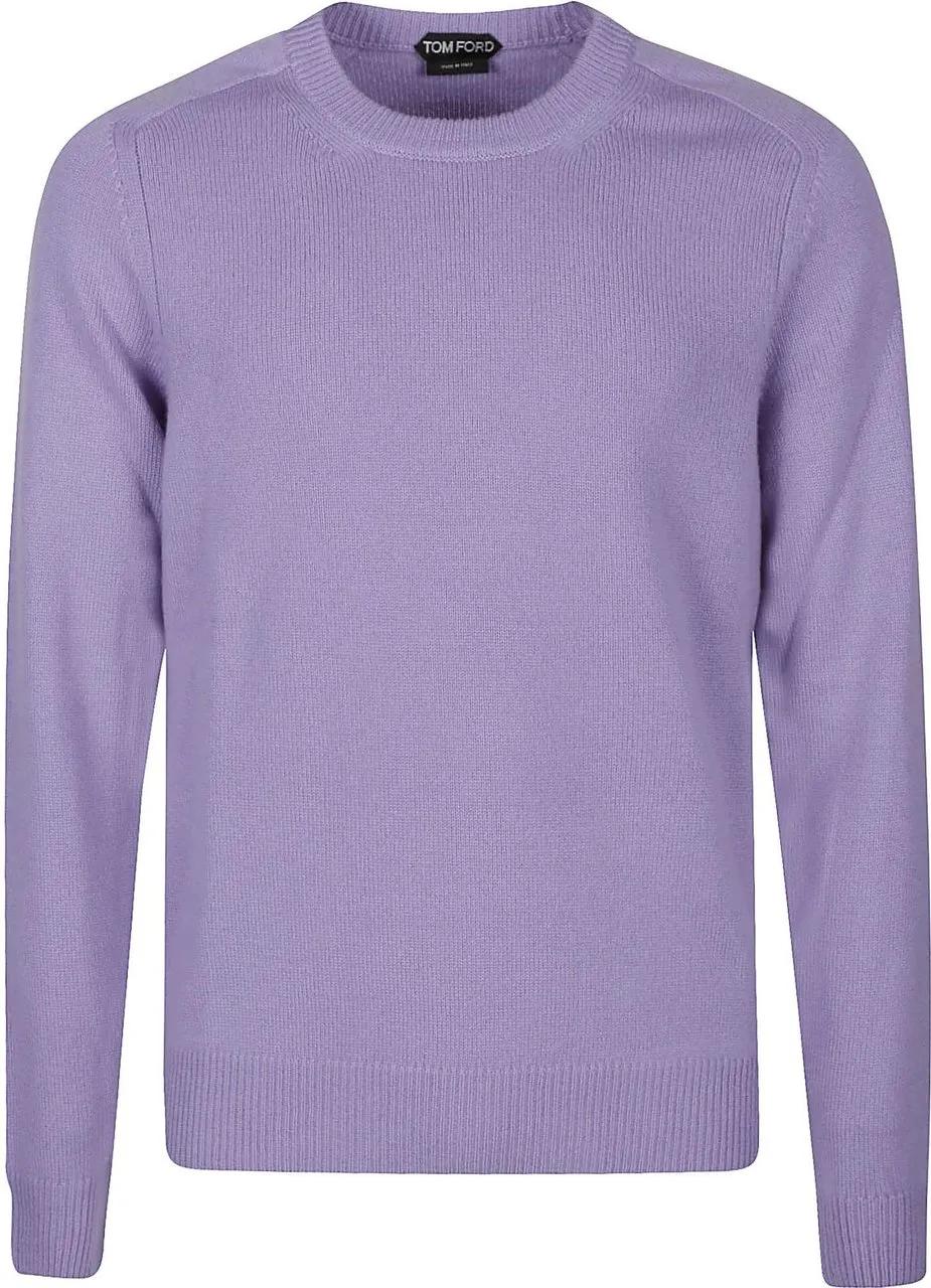 Thumbnail - Tom Ford - Cashmere Saddle Sweater Pink & Purple - Größe 48 - rosa