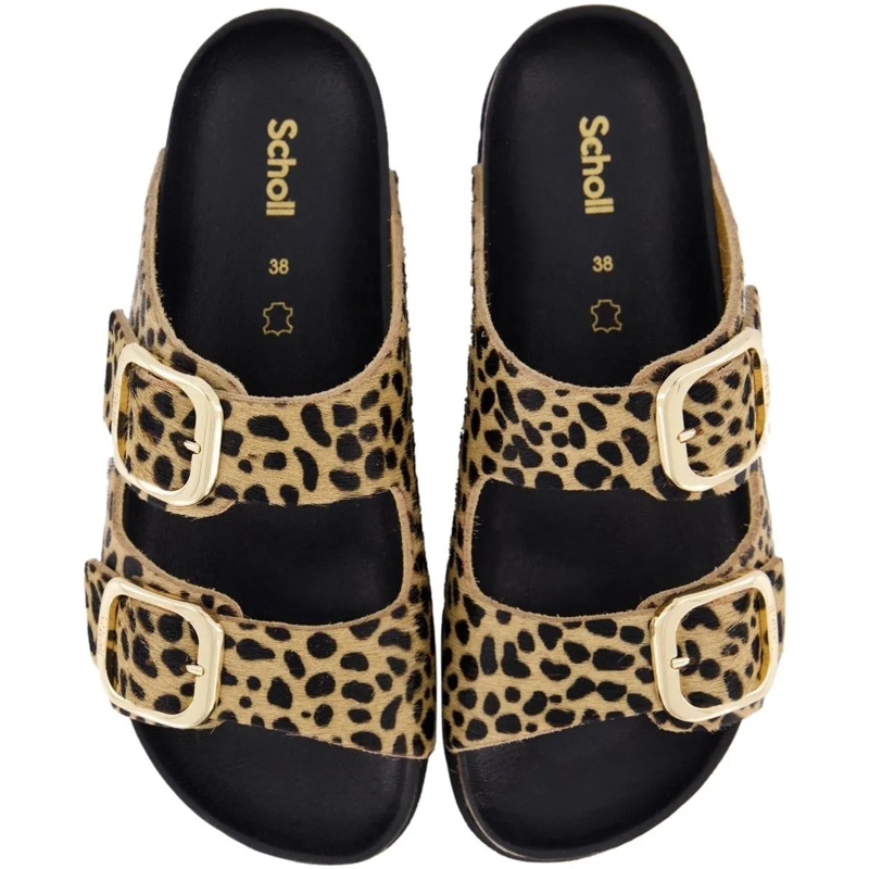 SCHOLL Slides Dames Noelle Slipper Leopard beige(Image 3)