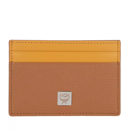 MCM Card Case Leather Cognac Porta carte di credito