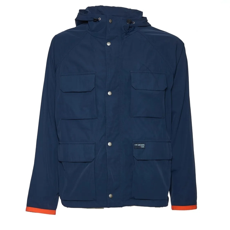 Fay  Fisherman Corto Archive Windbreaker Blue