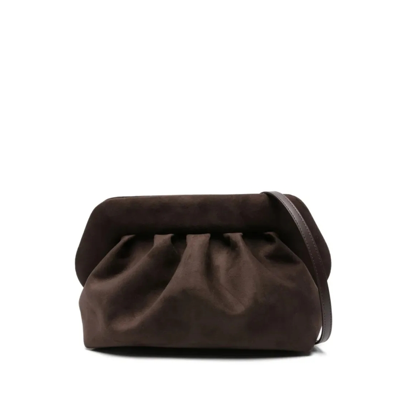 Themoirè Clutch Structured Minimalist Bag With Refined Finish Brown