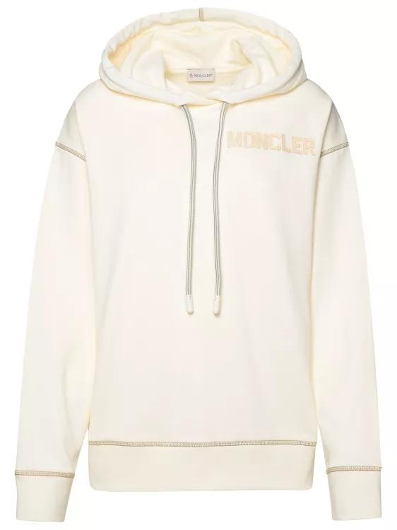 Moncler - Ivory Cotton Hoodie - Größe M -