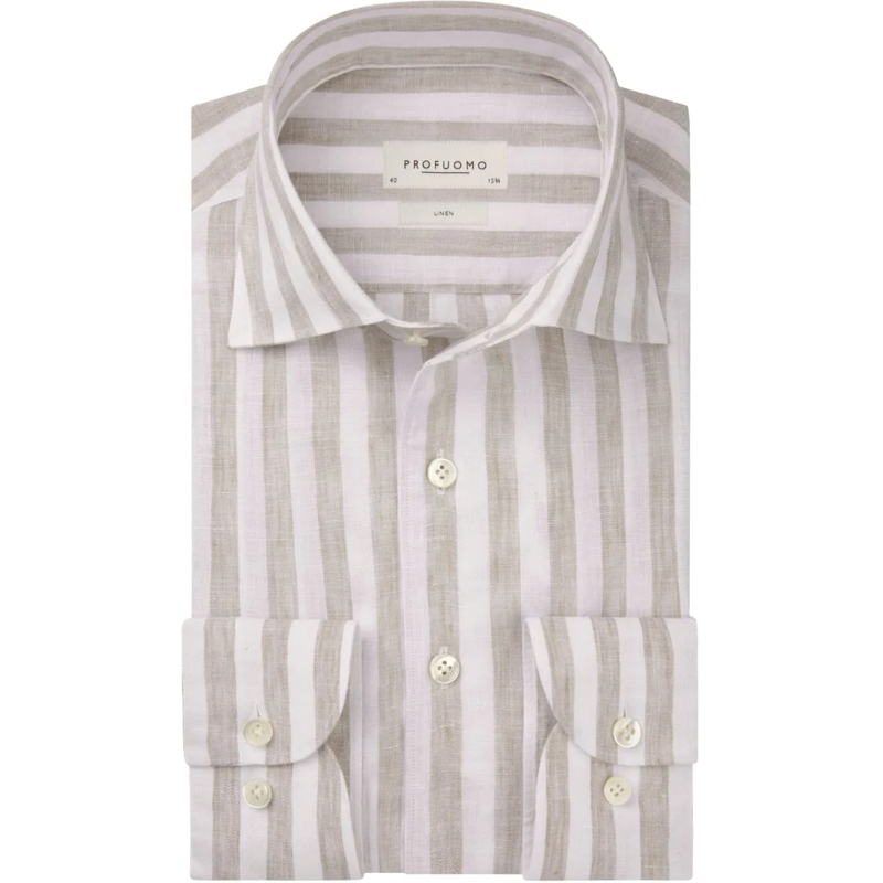 PROFUOMO  Profuomo Ppxh10019 Lange Mouw Overhemden Beige Ppx beige