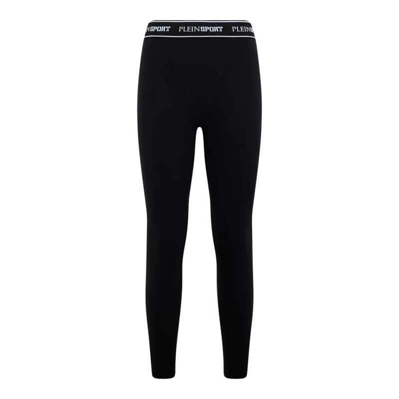 Plein Sport Leggings Fleece Jogging Leggings schwarz