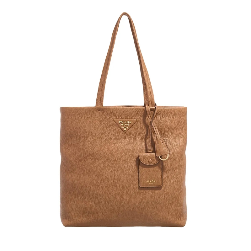 Prada Shopper Shopping Bag Caramel