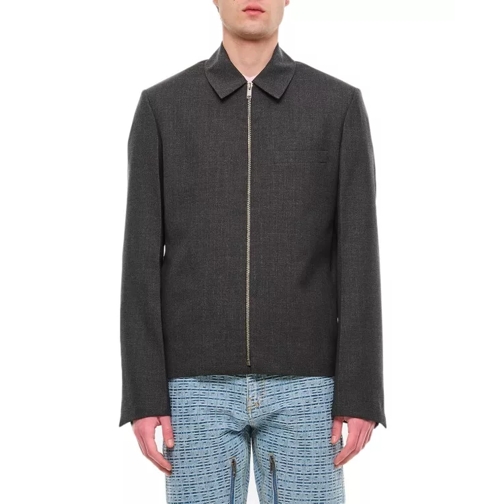 Givenchy Zipped Short Structured Jacket Grey 