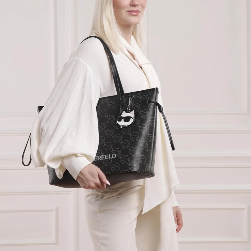 Karl Lagerfeld Shopper Ikon  Mono Cc Lg Tote Nft Aop Black(Image 2)