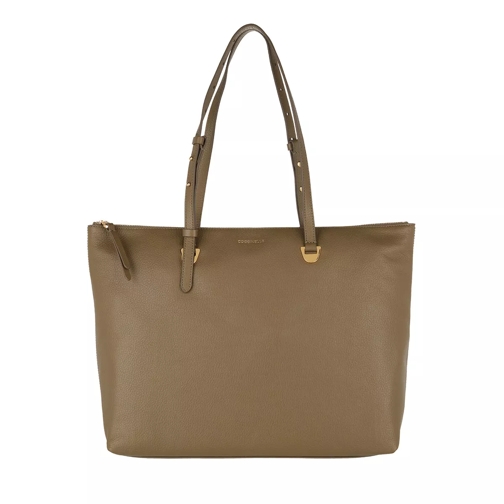 Coccinelle Handbag Grained Leather  Moss Green Rymlig shoppingväska