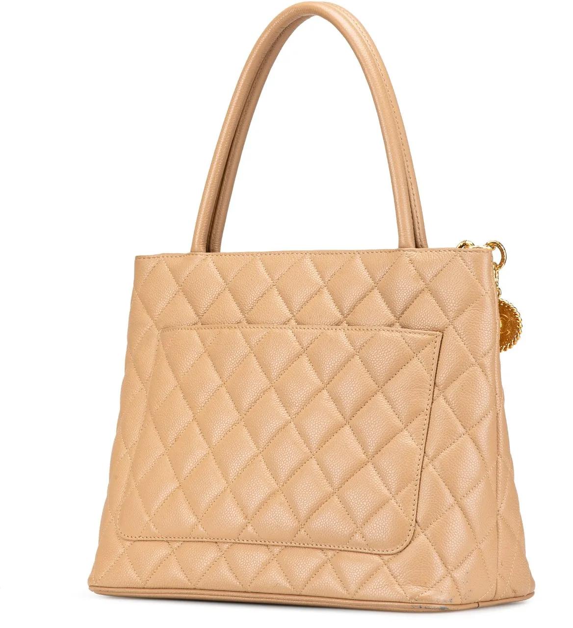 Thumbnail - Chanel Shopper - 2002-2003 Caviar Medallion Tote - Gr. unisize - in Braun - für Damen