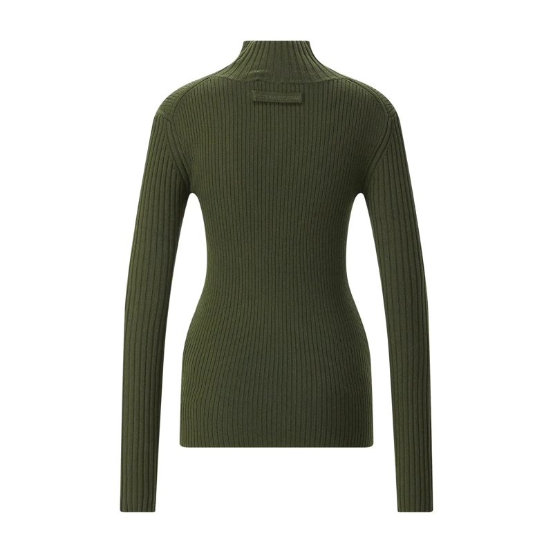 Victoria Beckham Rollkragenpullover Pullover aus Merinowoll-Mix grau(Image 2)