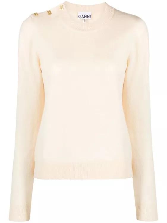 GANNI - Mix Merino-Cashmere Jumper - Größe L -