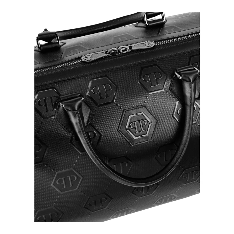 Philipp Plein Weekender Henkel Tasche Monogram schwarz(Image 4)