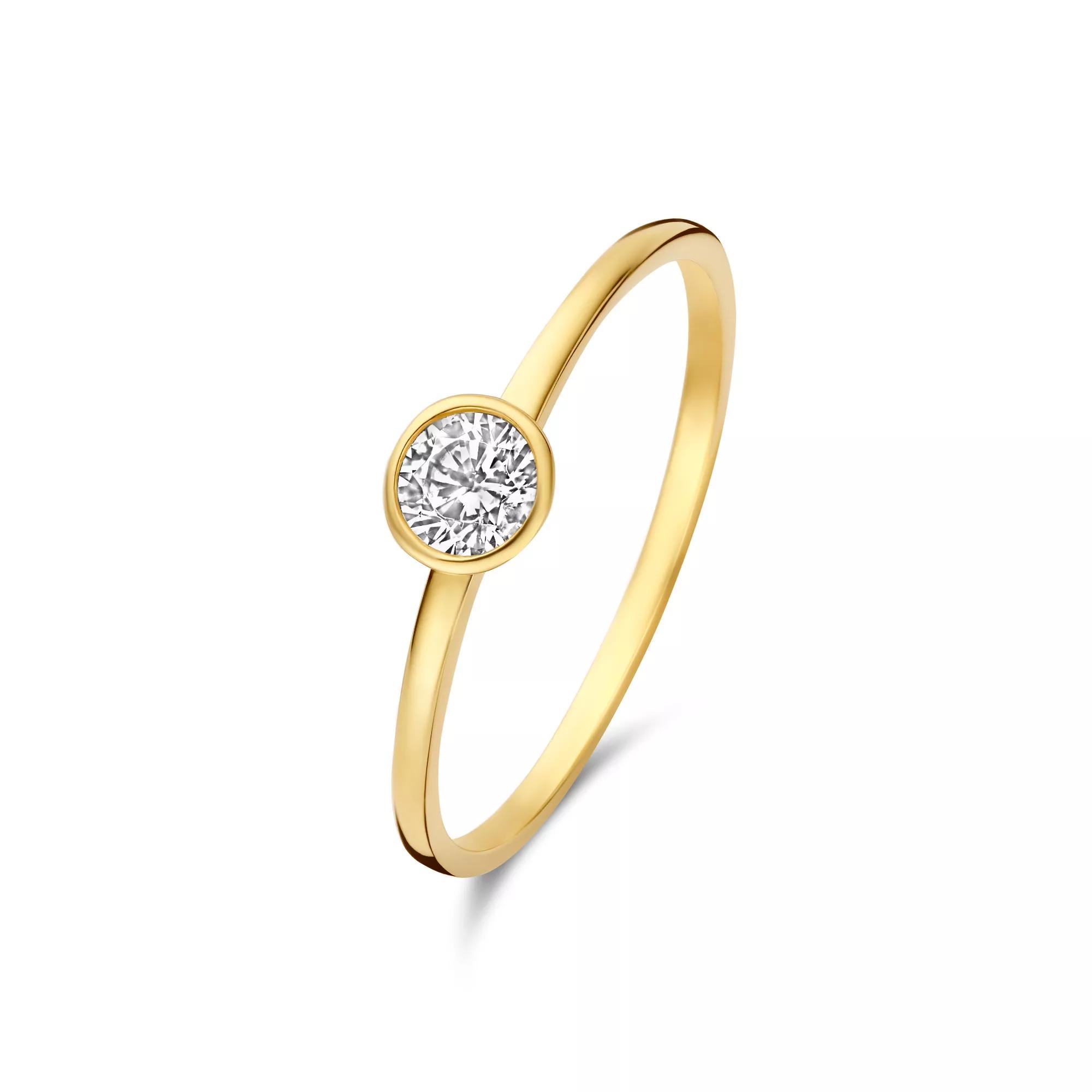 Isabel Bernard Ring - Isabel Bernard Baguette damen Ring 585 Gold IB3300 - Gr. 58 - in Gold - für Damen