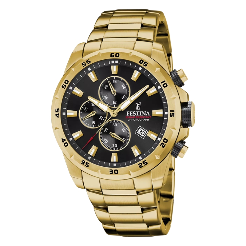 Festina Chronograph Chrono Sport Uhr Gold