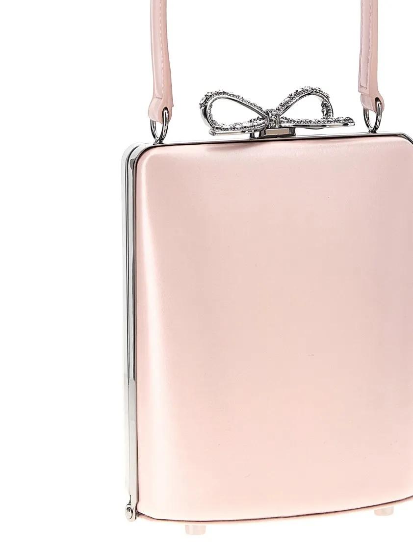 Self-portrait Hobo bags 'Pink Leather Mini Bow' Handbag in roze