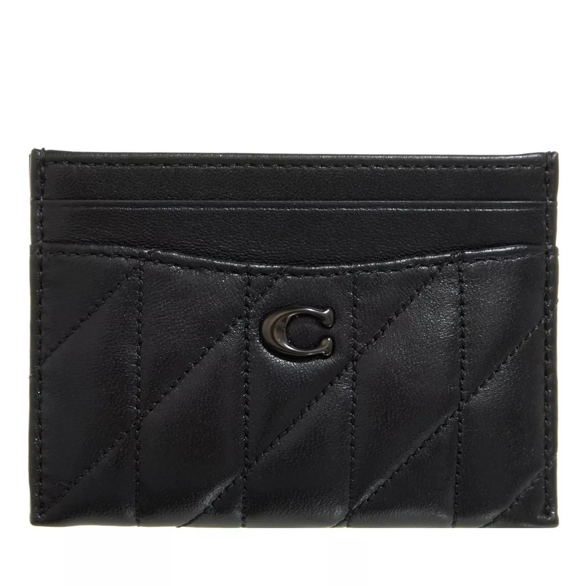 Coach Portemonnaie - Quilted Pillow Leather Essential Card Case - Gr. unisize - in Schwarz - für Damen